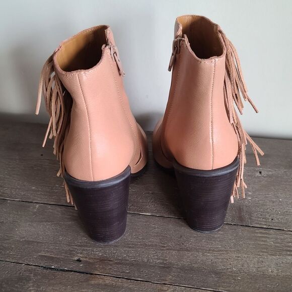 See by Chloe Epona Fringe Wedge Bootie, Biscotto Size EU 36 NEW - Picture 5 of 8